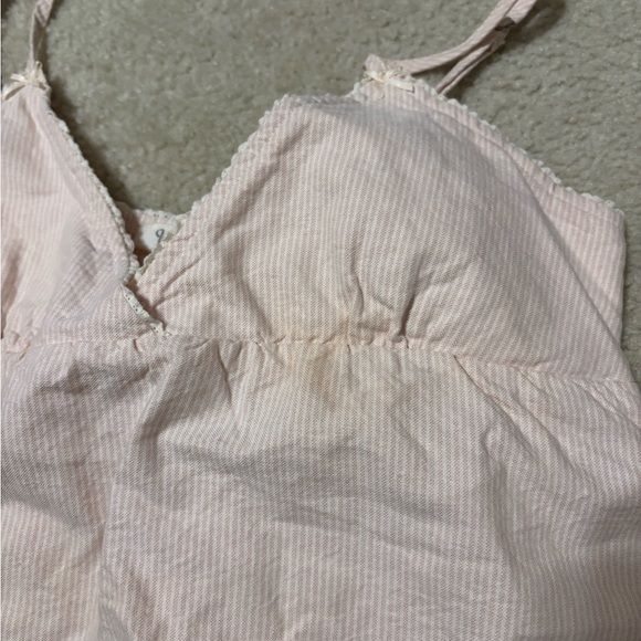 Brandy Melville Pink Stripe Babydoll Top - Picture 2 of 4